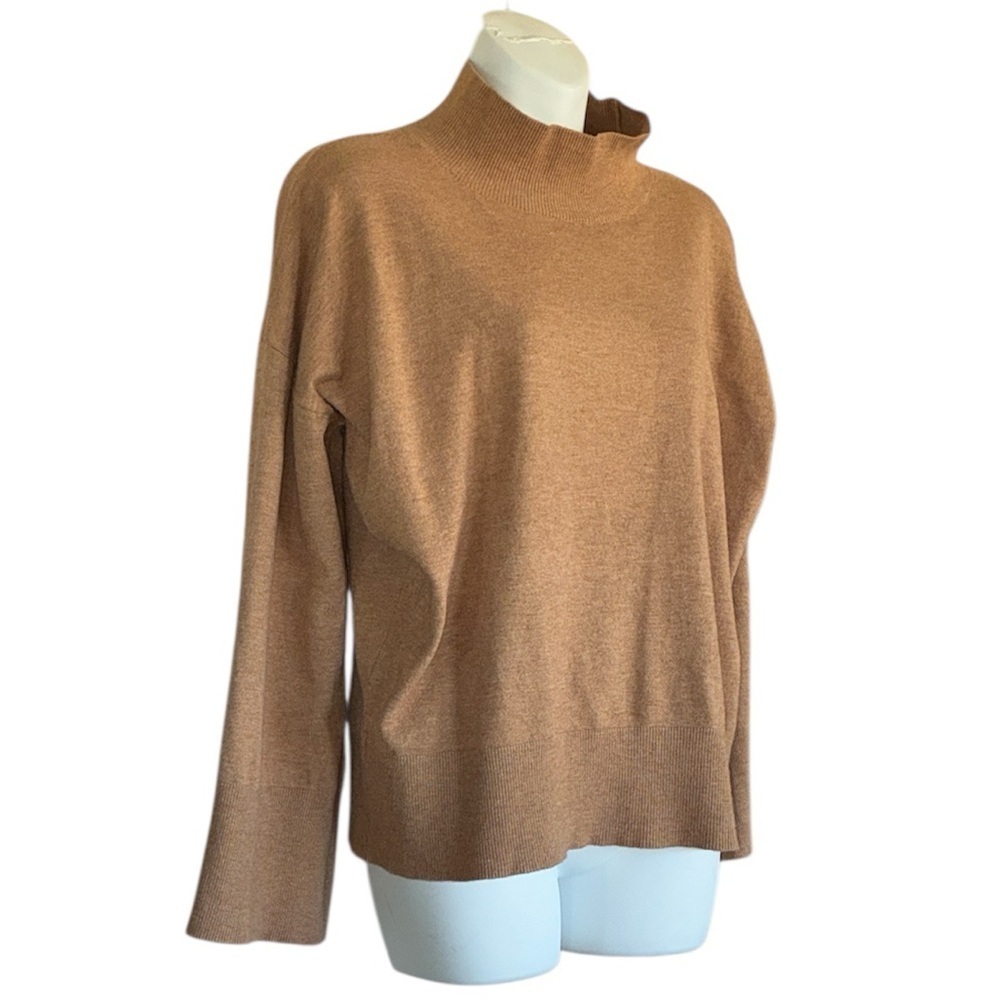 Vila Milano sweater, Women's, XL, Tan Camel, Turtleneck EUC